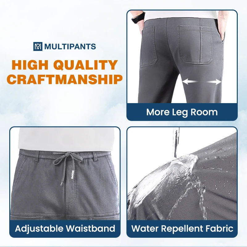 MultiPants - Men's High-Stretch Multi-Pocket Cargo Pants